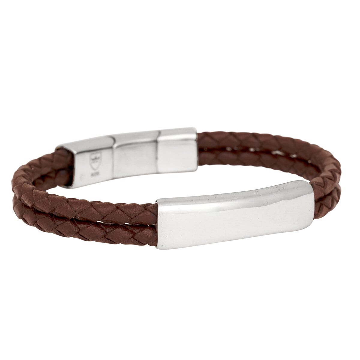 Silver läderarmband