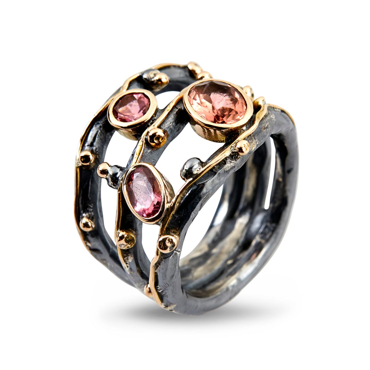 By_Birdie_50110166C_Ring_Tribeca_Stones_Red_Tourmaline_hos_Jarl_Sandin