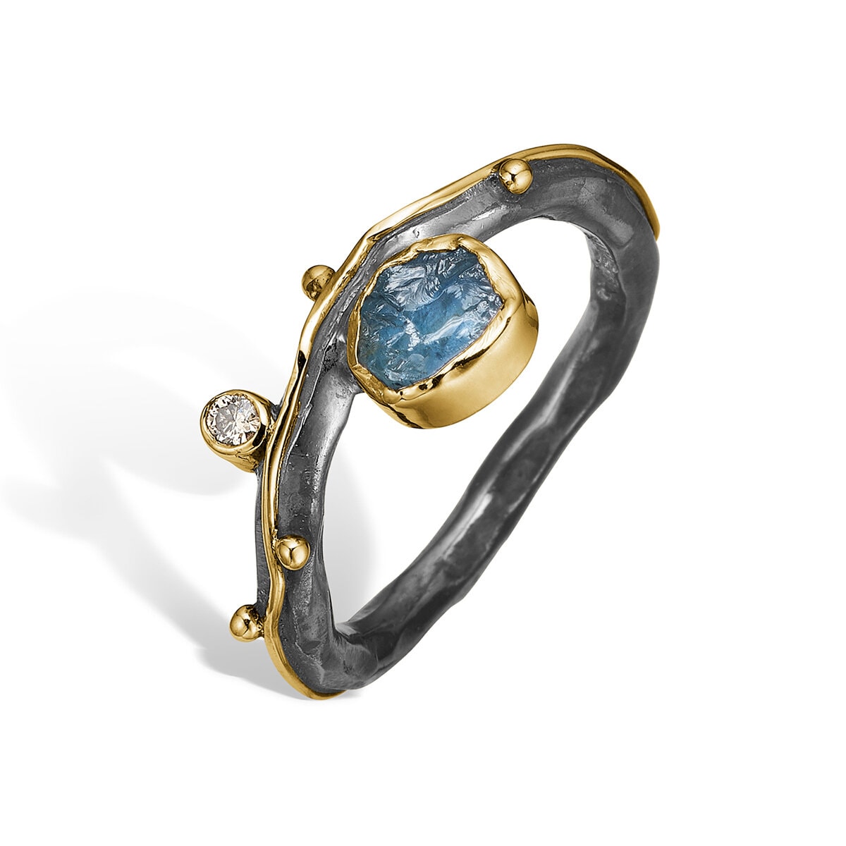 Ring Louise Aqua Raw