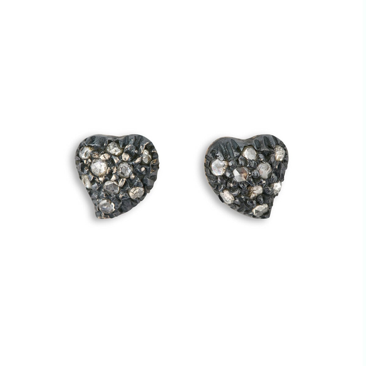 Earstickers Victoria Rose Heart Pave