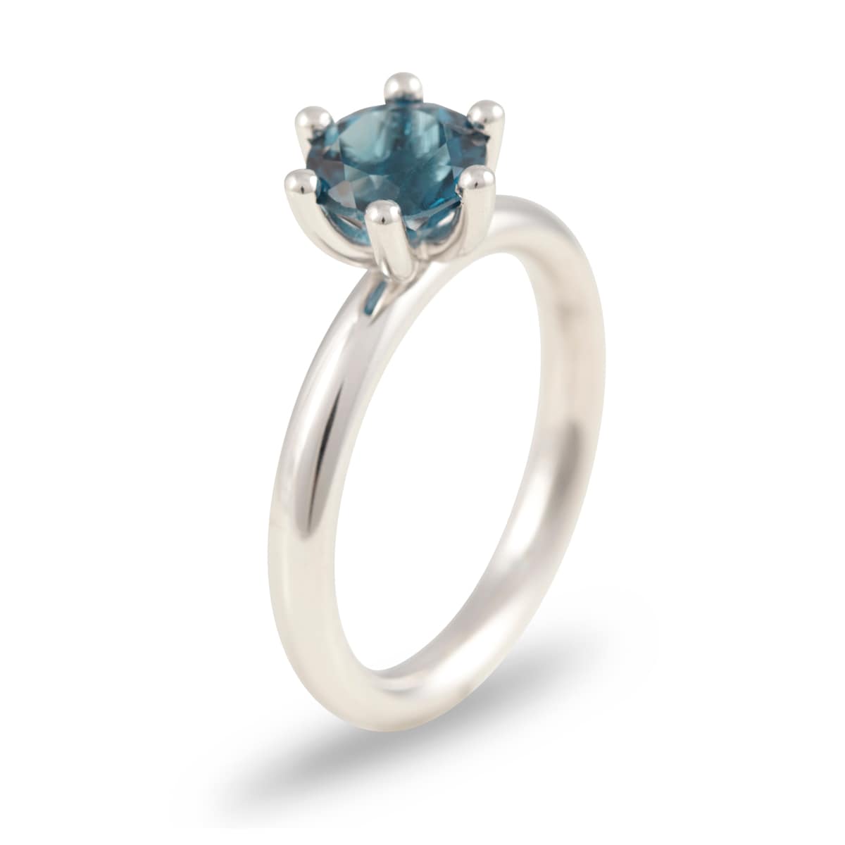 Dahlia Ring London Blue Topas