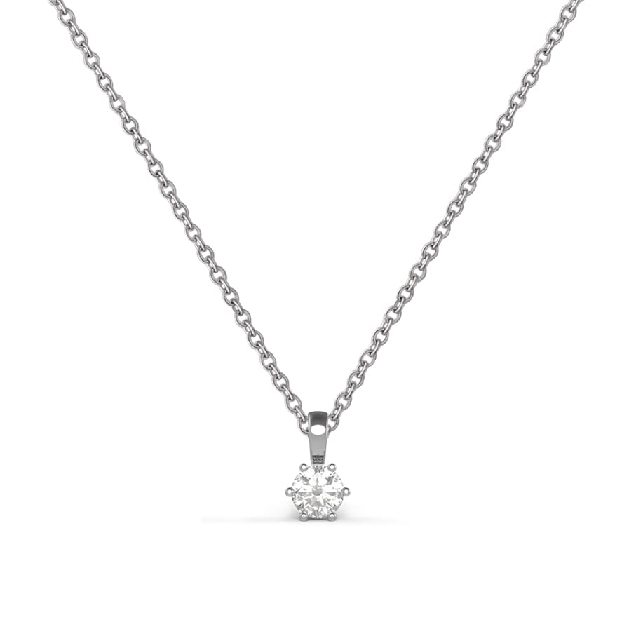 UK12VG Halsband - Enstens Vitguld