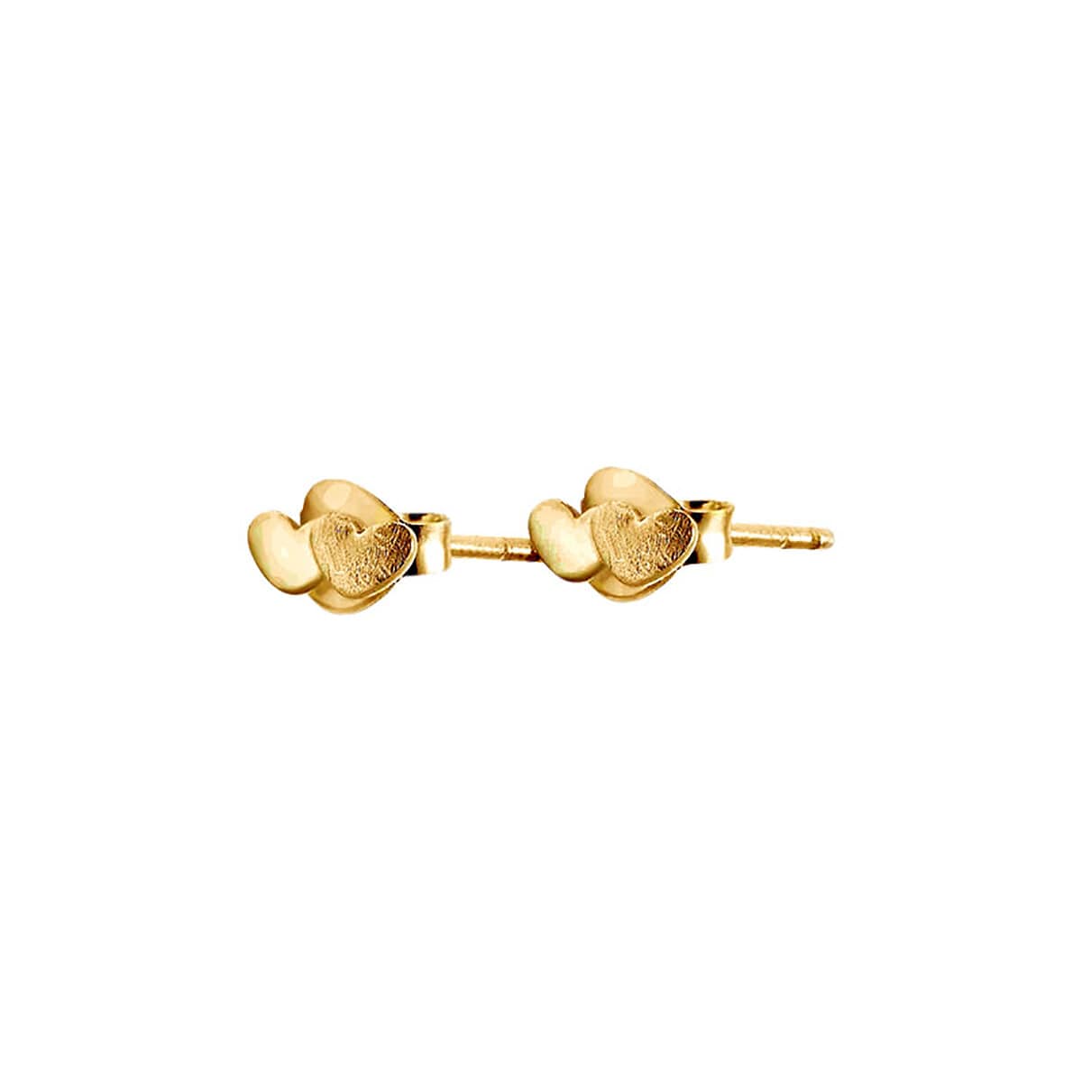 Loving heart studs gold