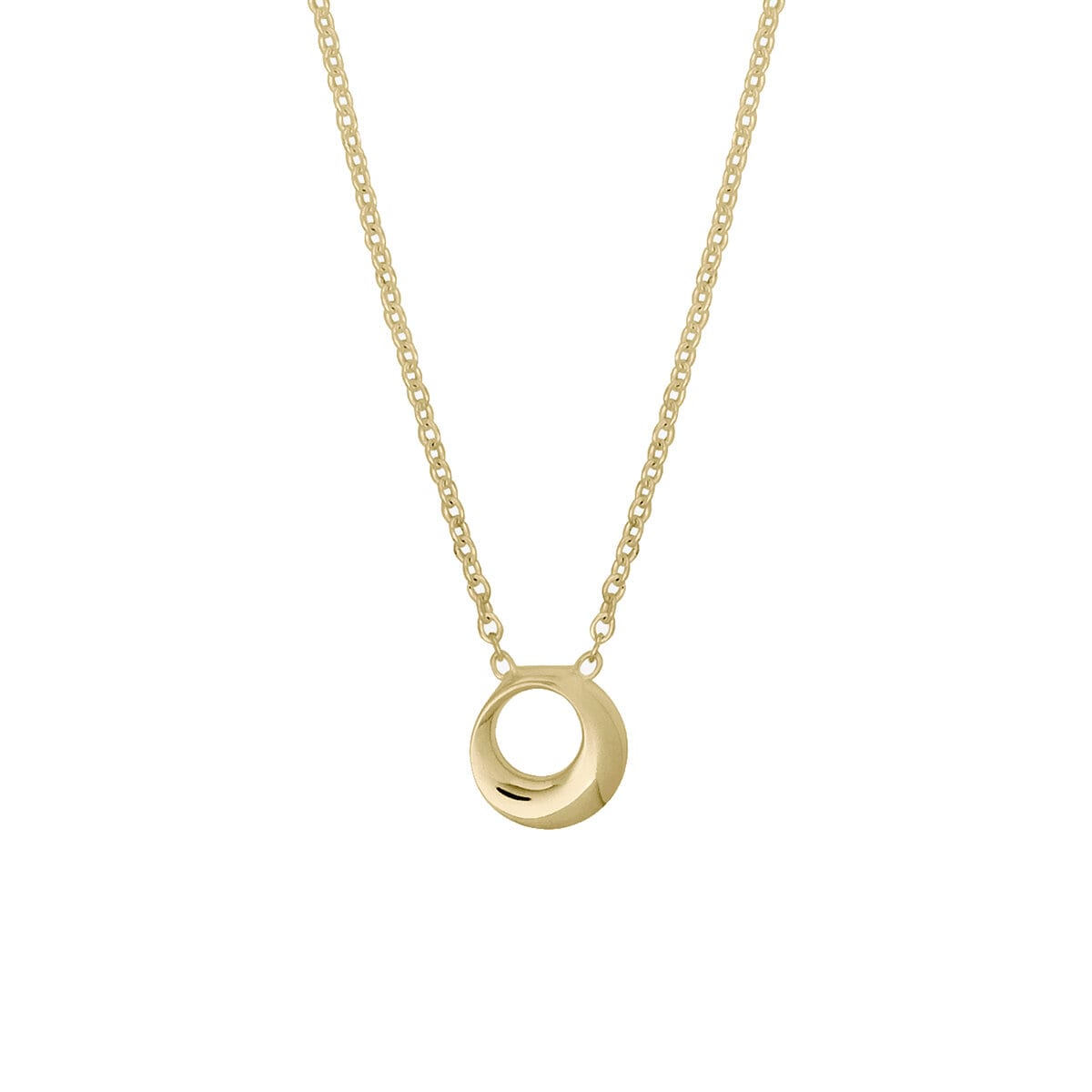Orbit Drop Necklace Gold