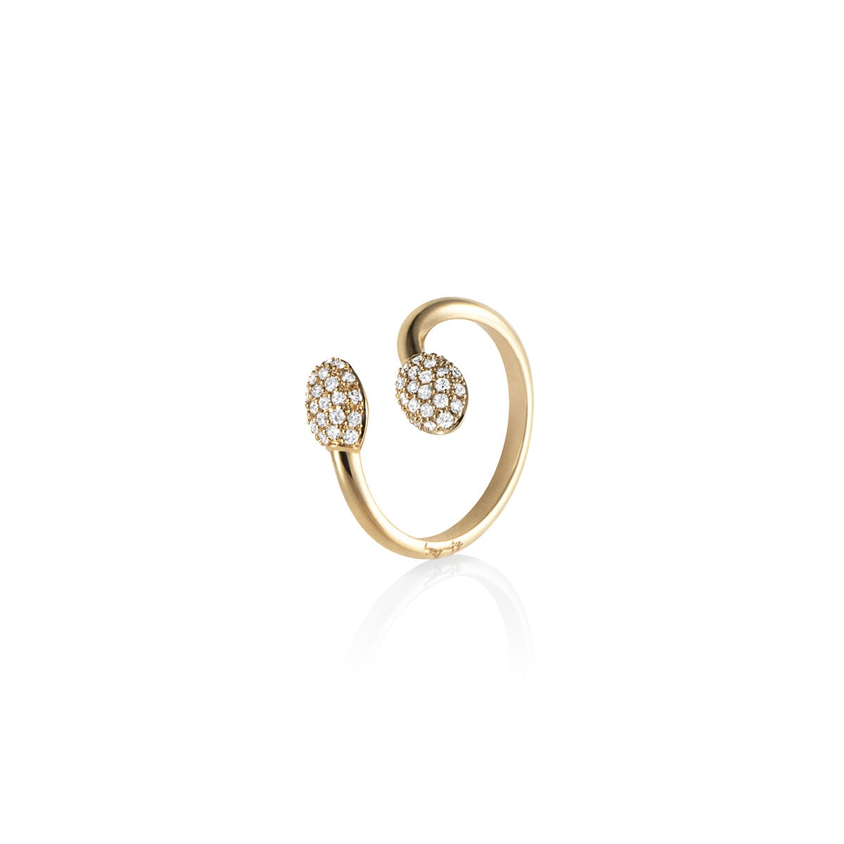 Love bead twin ring