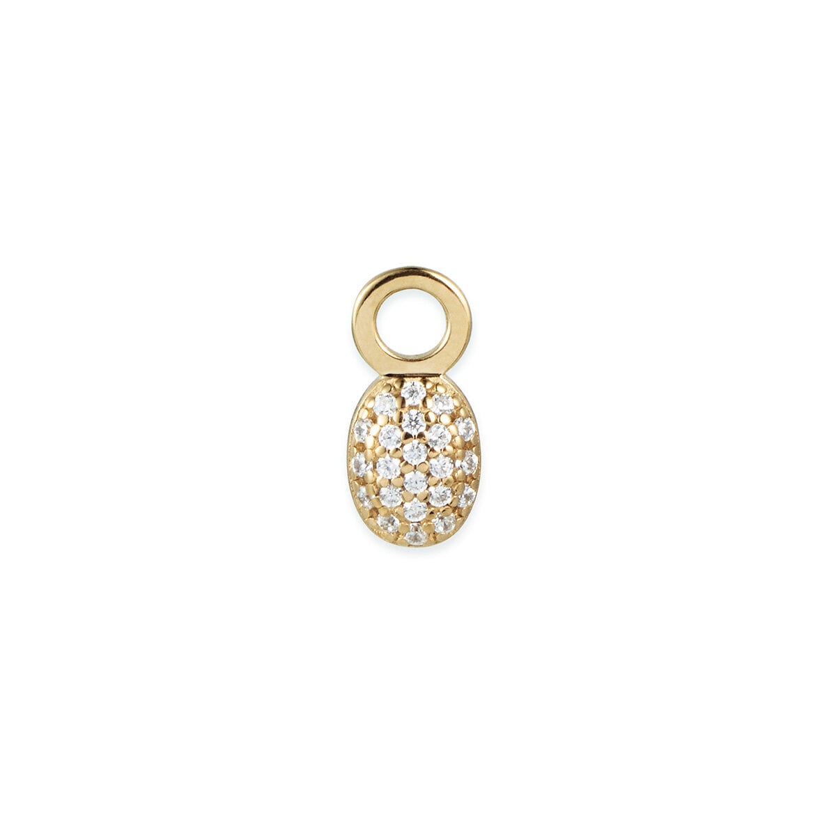 Love bead charm - diamonds