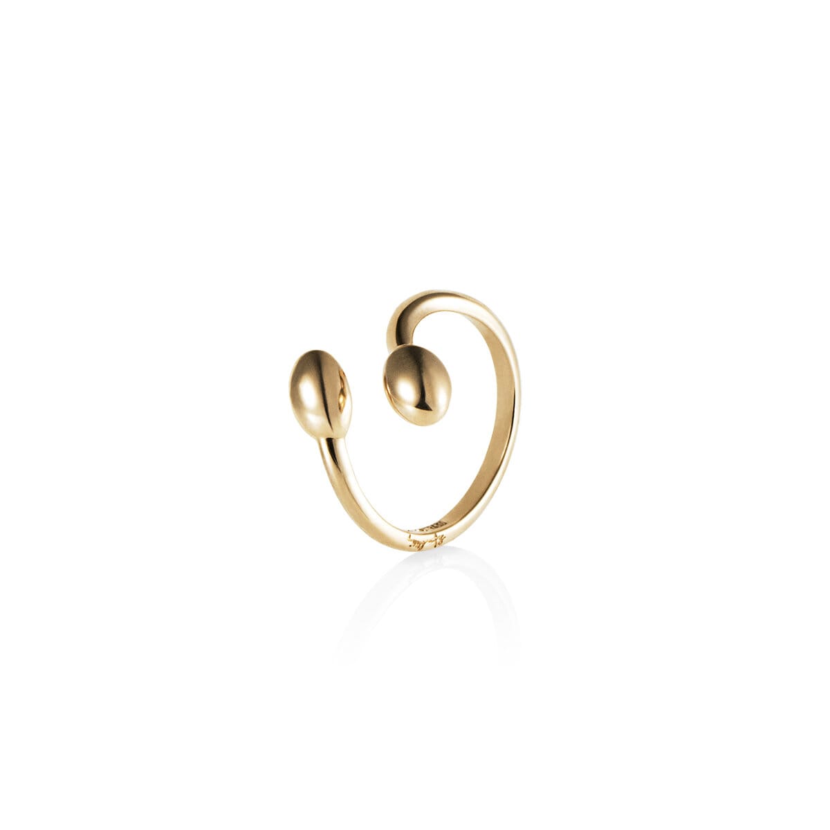 Love bead twin ring