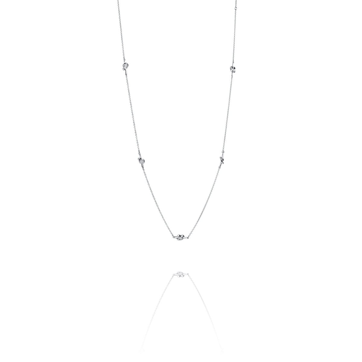 Love knot long necklace