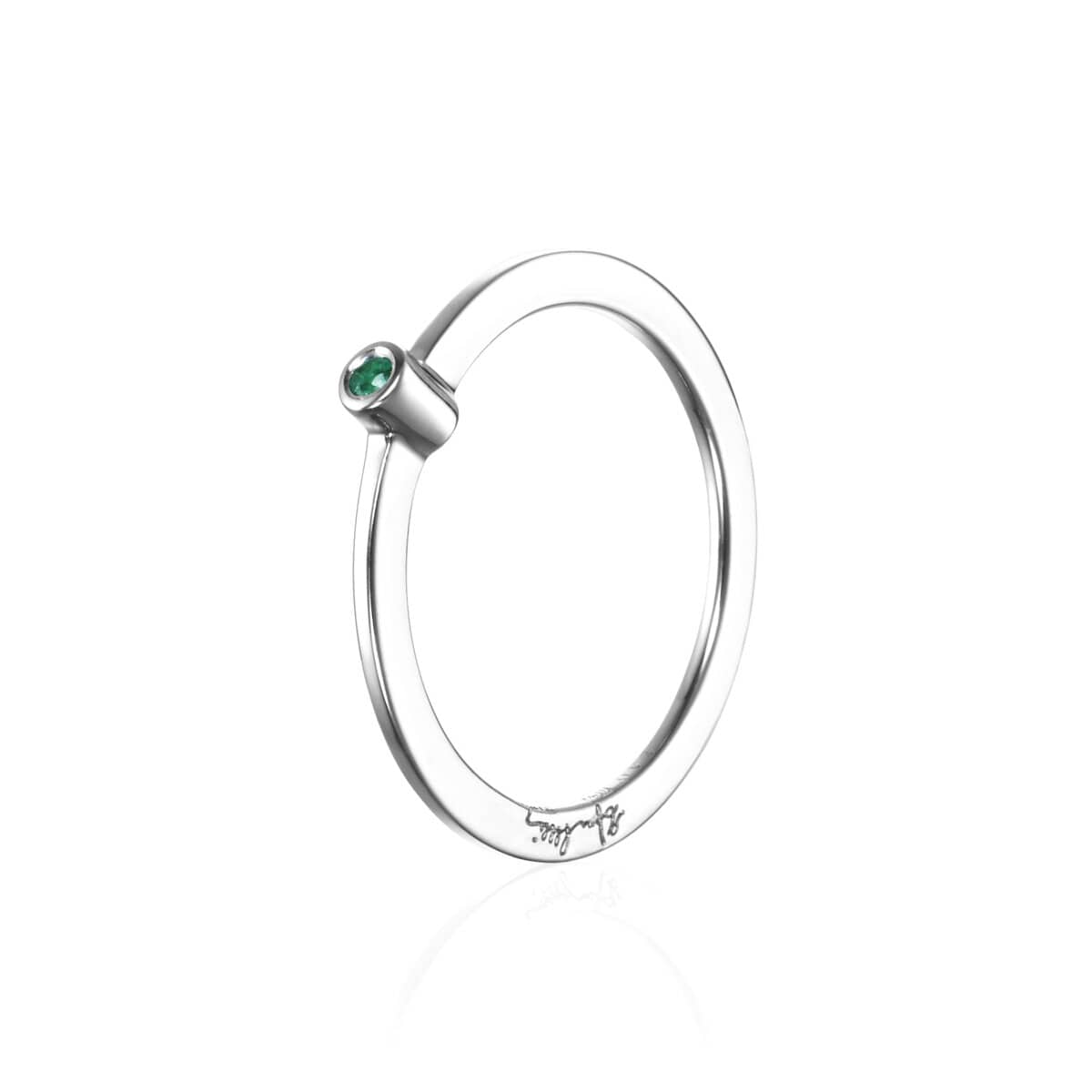 Micro Blink Ring Green Emerald