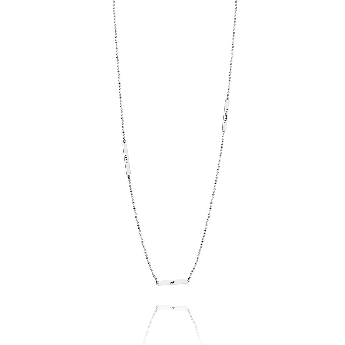 Power plates long necklace