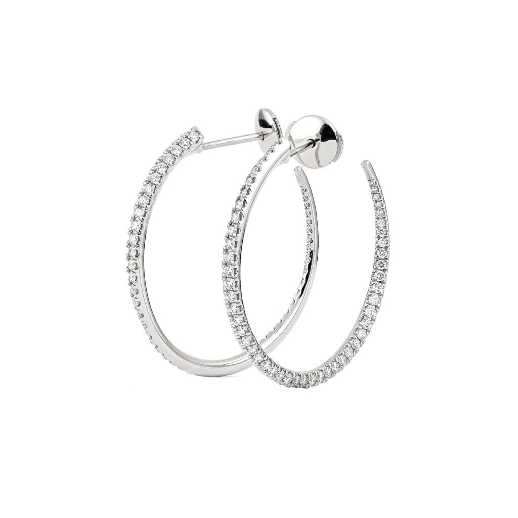 Twisted Diamond Creoles 30 mm.