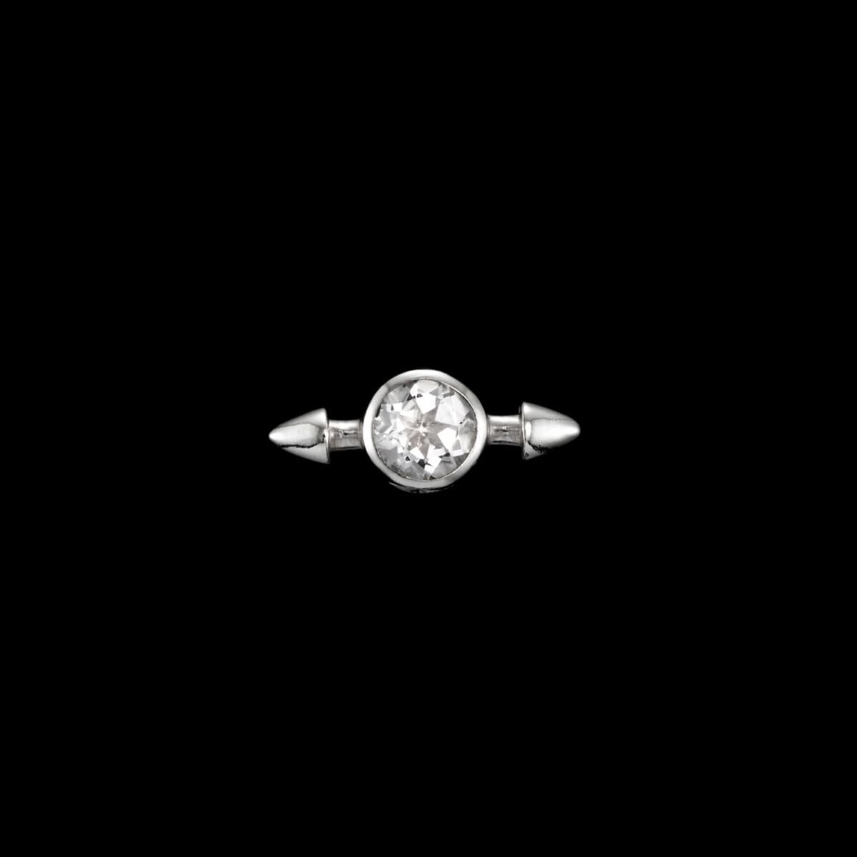 Pierced Stone Ear Stud 