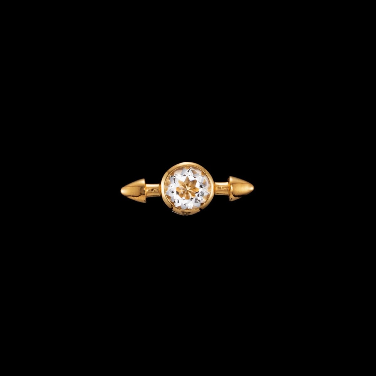 Pierced Stone Ear Stud