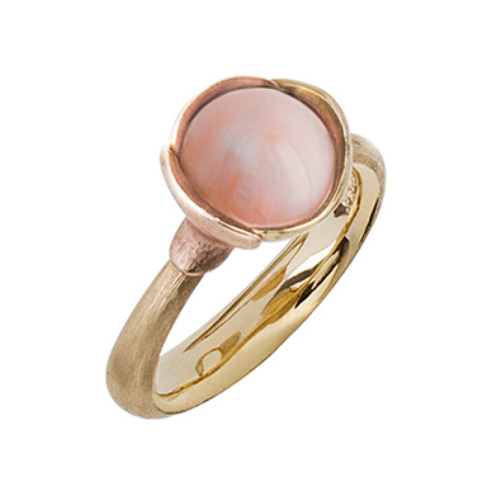 ring med rosa sten
