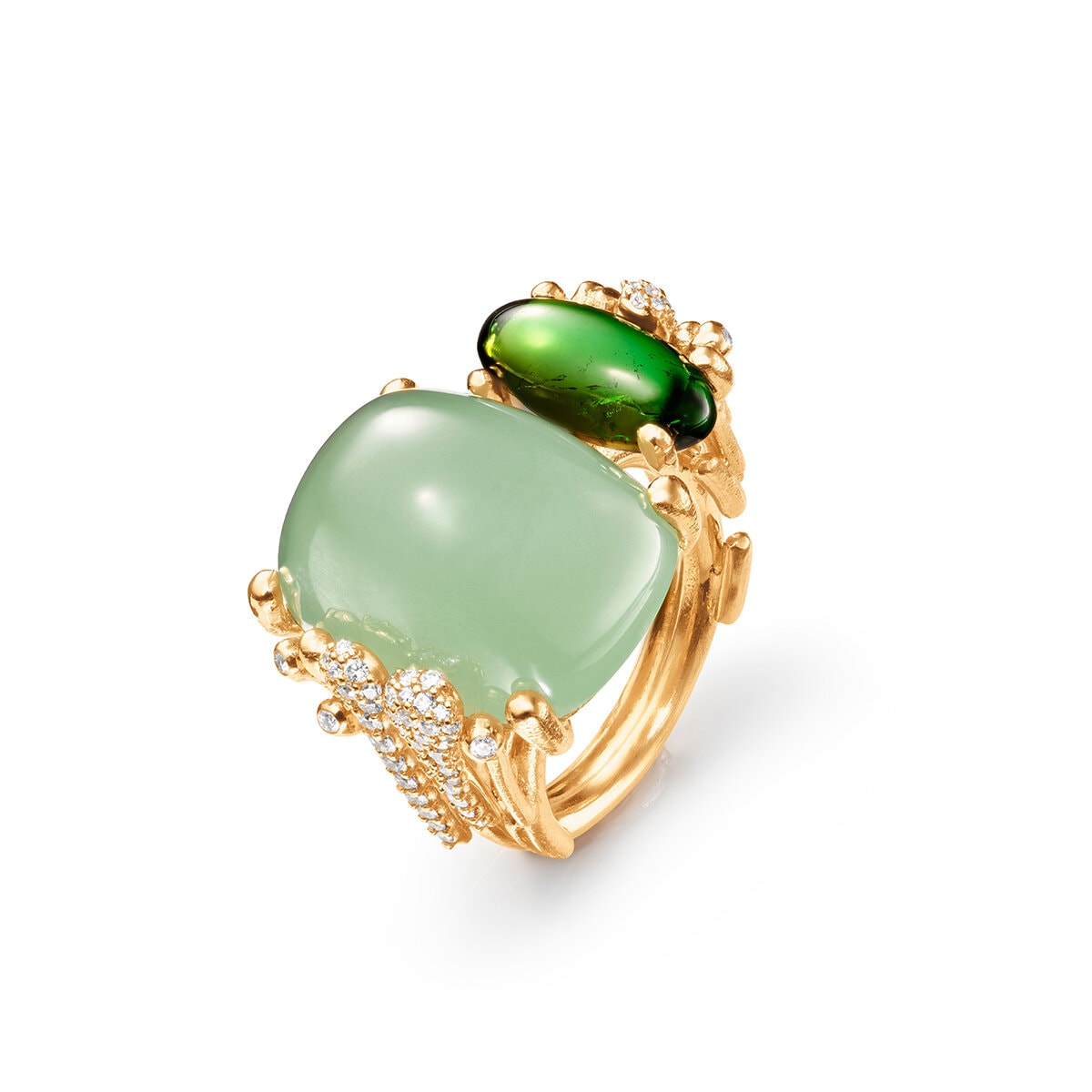 BoHo ring double pavé