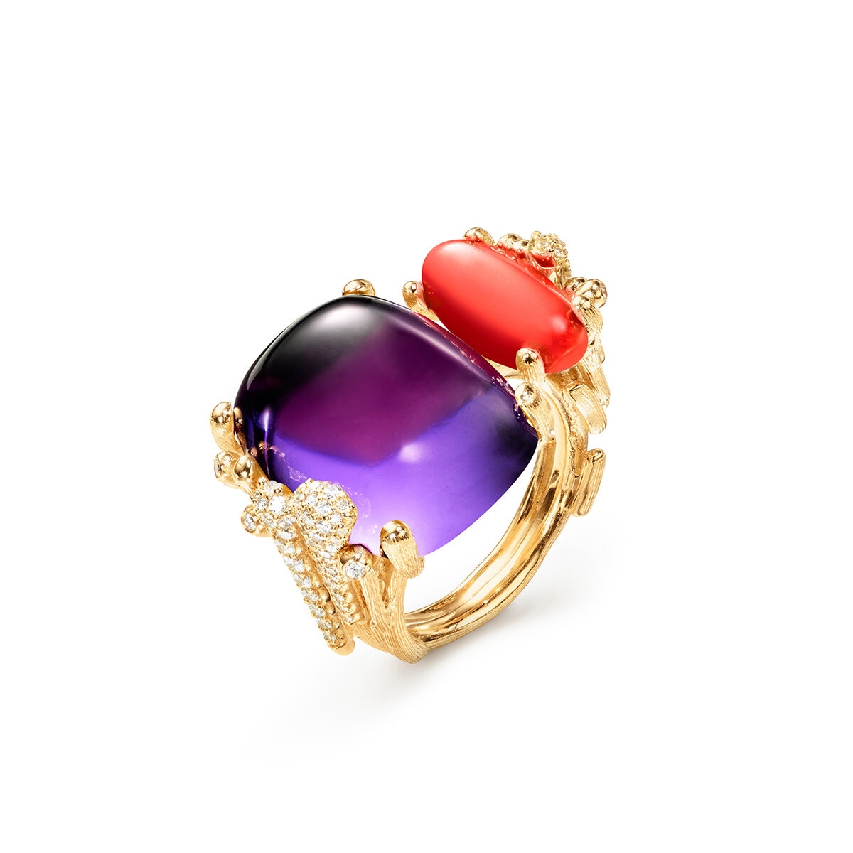 BoHo ring double pavé