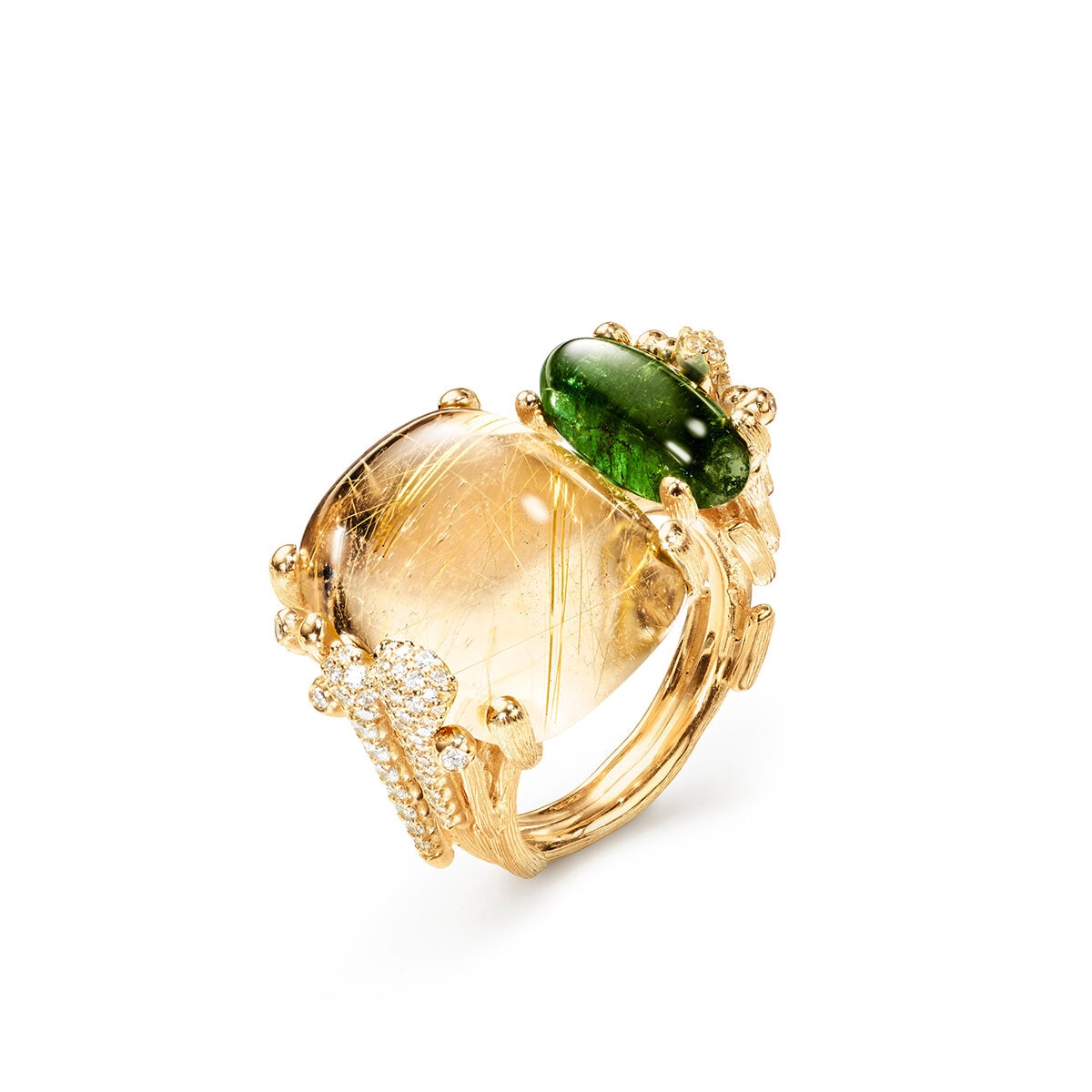 BoHo ring double pavé