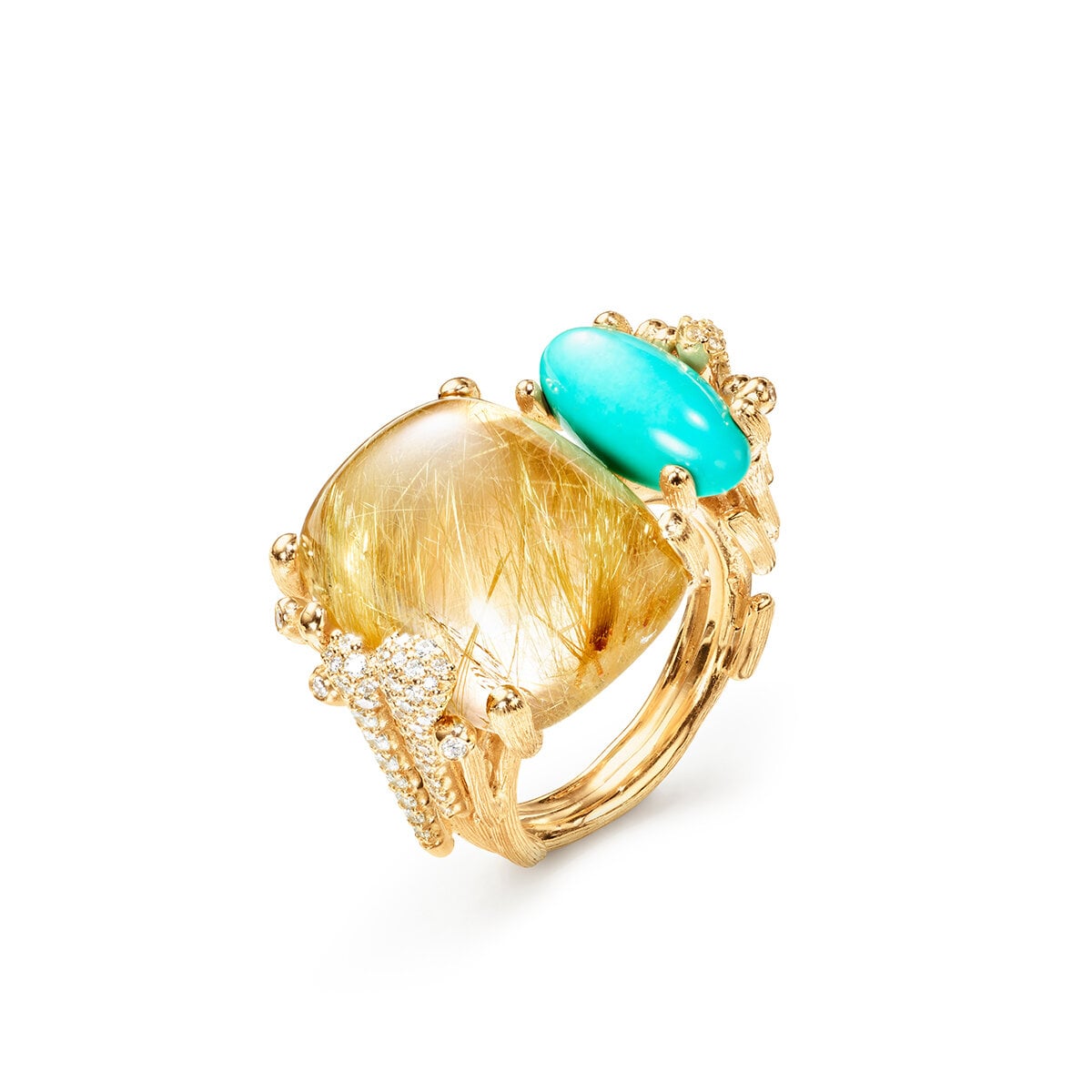 BoHo ring double pavé