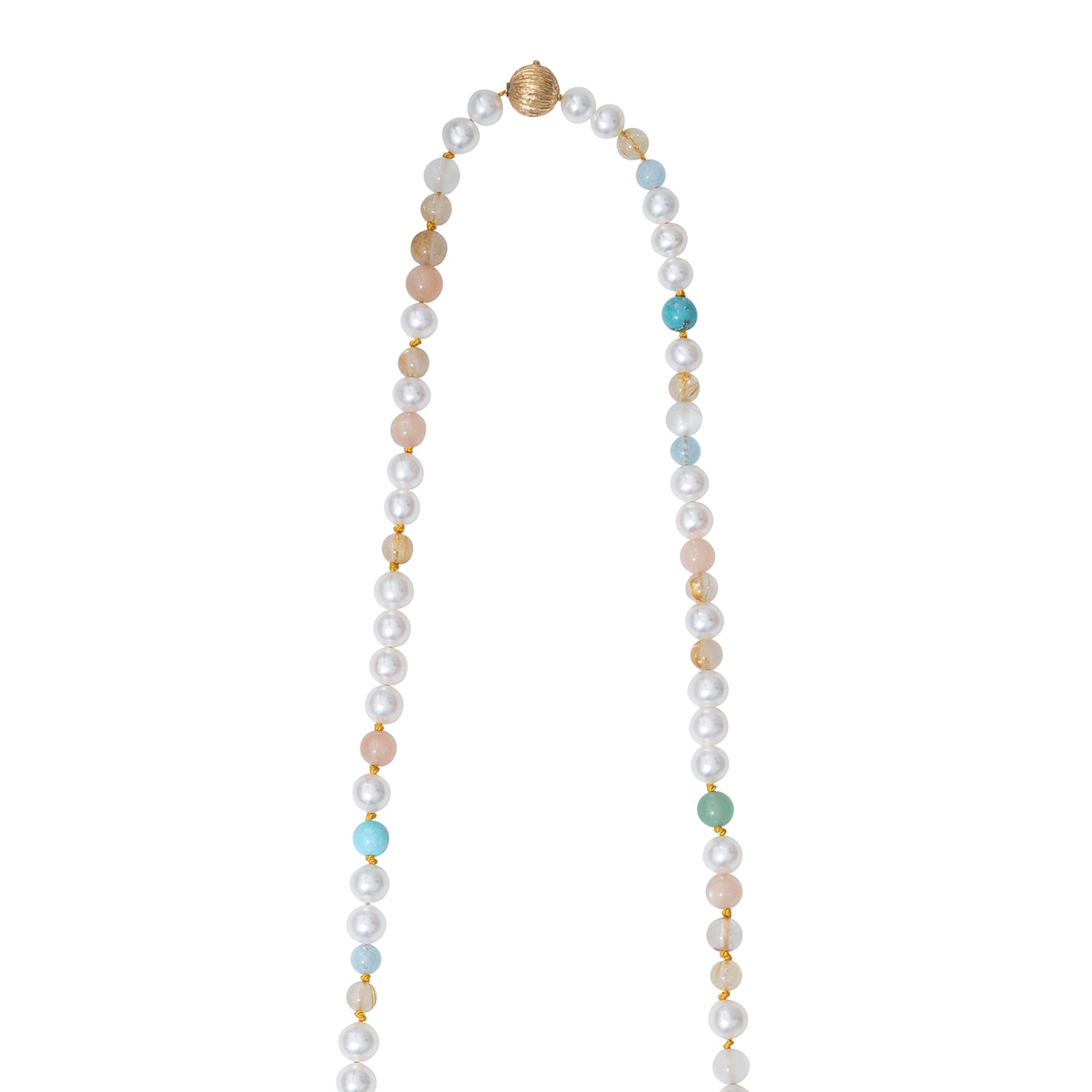 Bead Collier ädelstenar och pärlor.